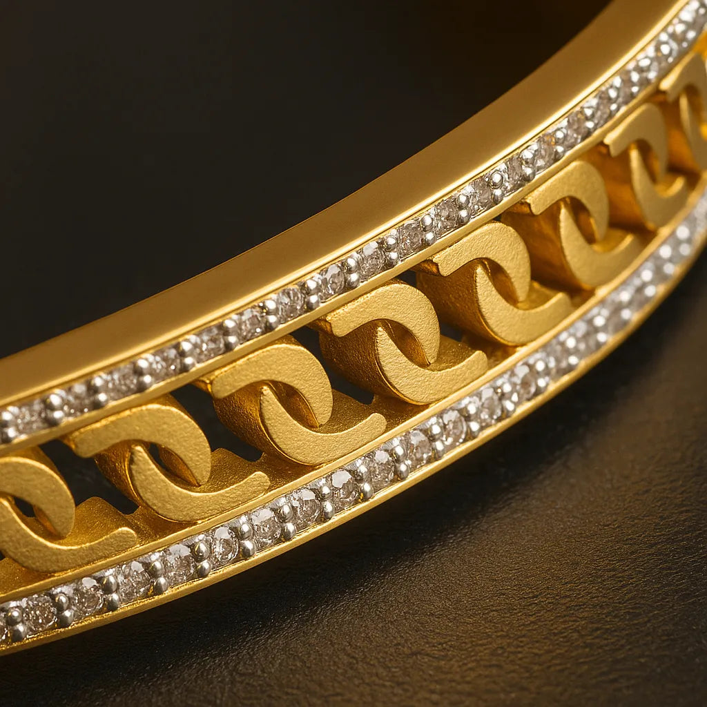 Crystal Pavé Chain Link Bangle