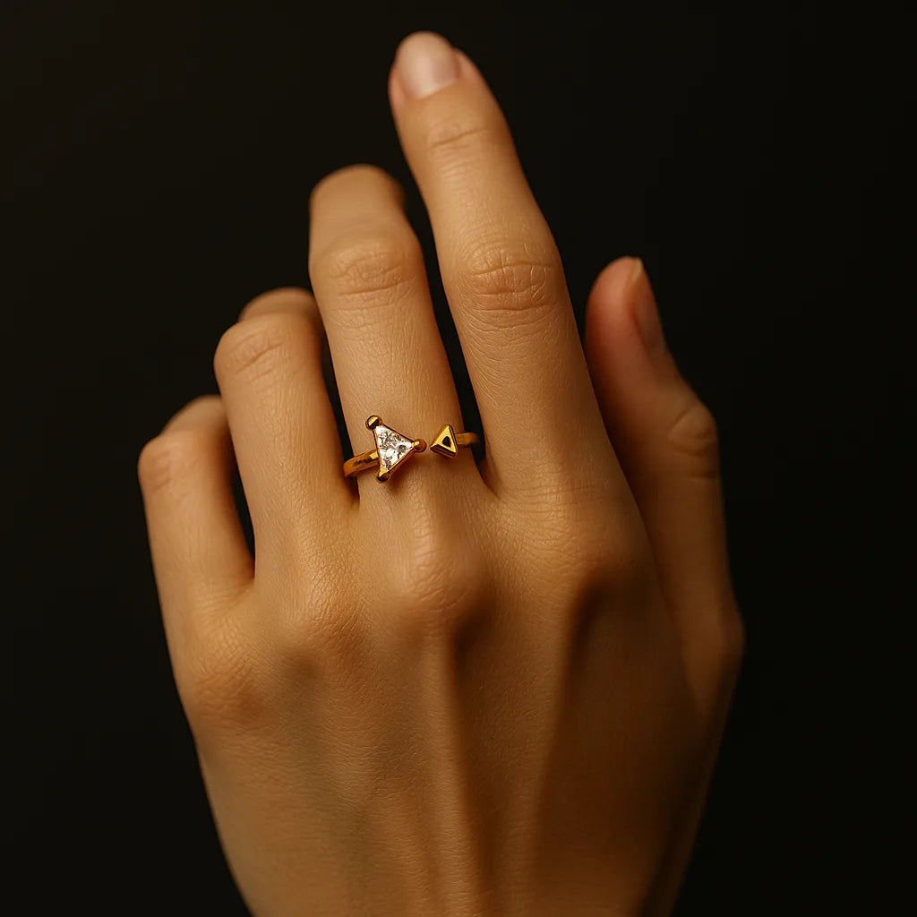 'Apex' Geometric Ring