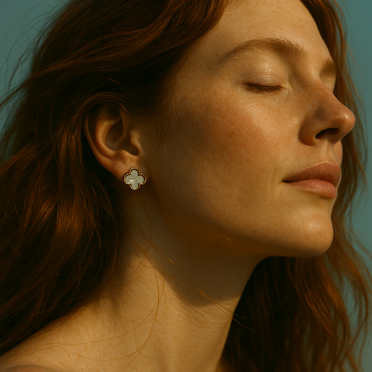 The "Alba" Mother of Pearl Style Clover Studs