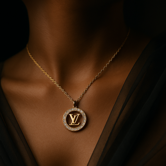 Crystal Halo Medallion Necklace