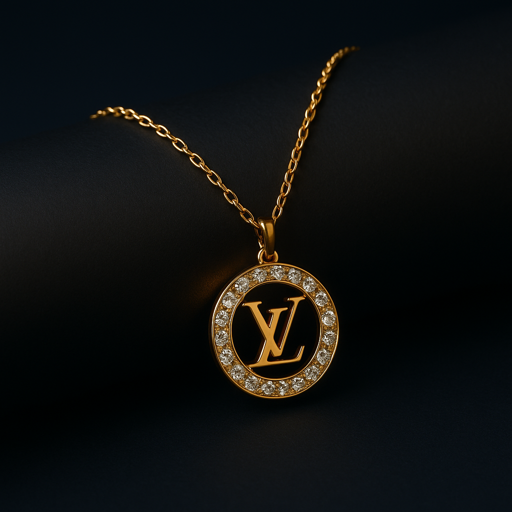 Crystal Halo Medallion Necklace
