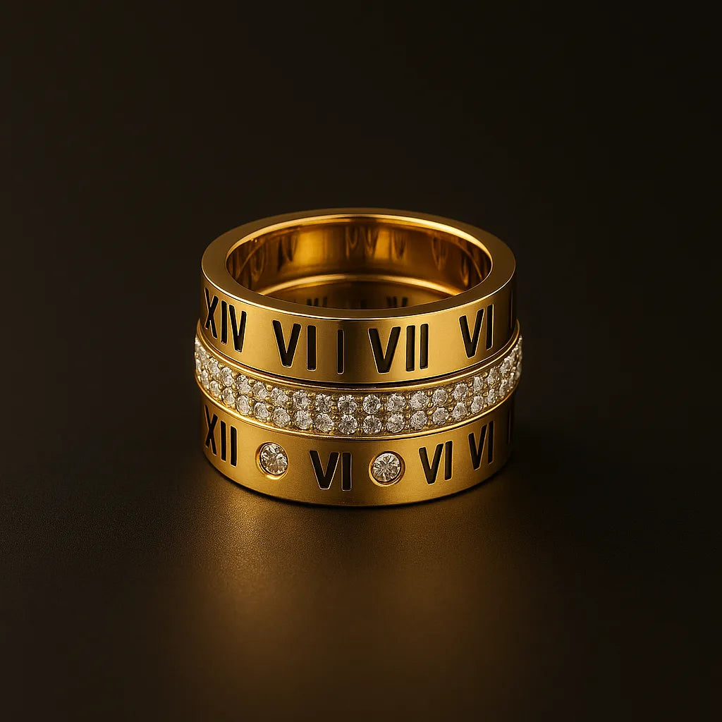 Roman Numeral Stacking Ring