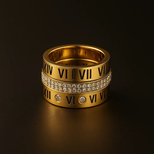 Roman Numeral Stacking Ring