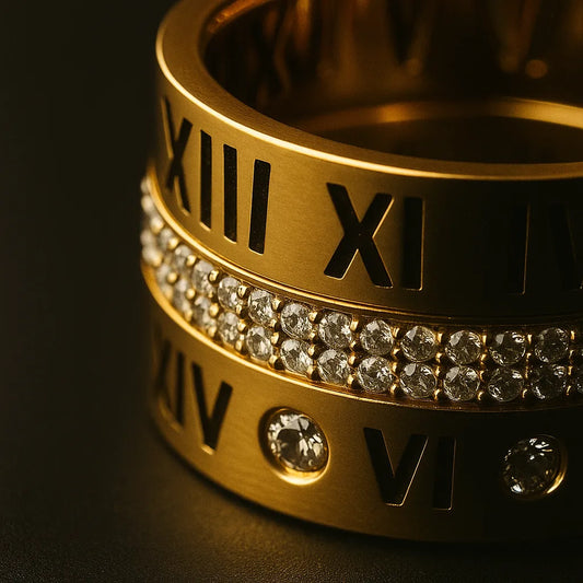 Roman Numeral Stacking Ring