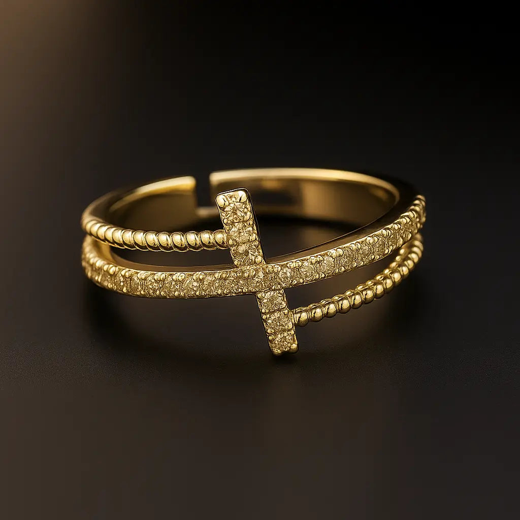 'Radiant Faith' Cross Ring