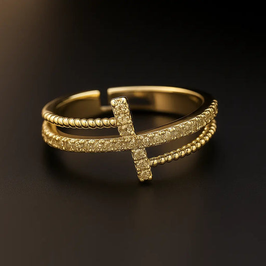 'Radiant Faith' Cross Ring
