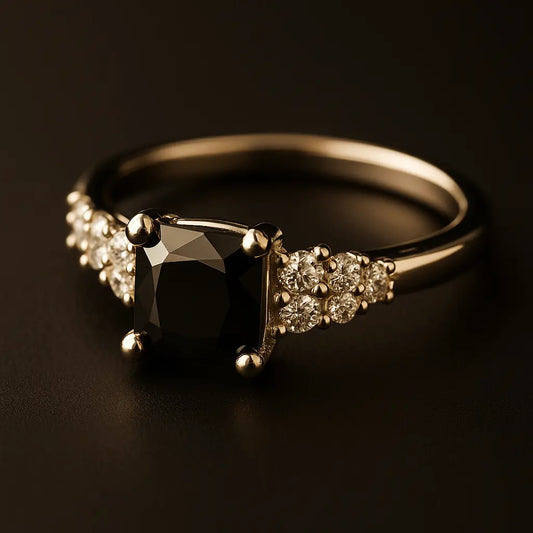 'Midnight Bloom' Ring
