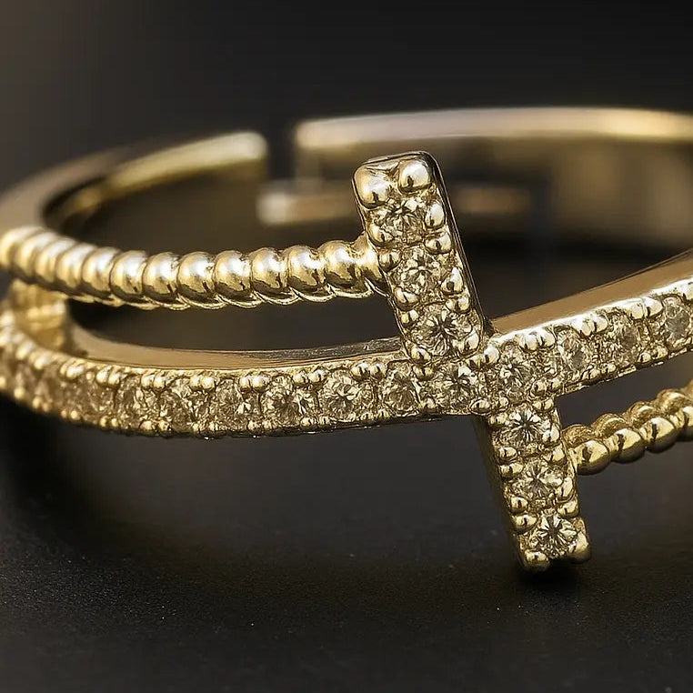 'Radiant Faith' Cross Ring