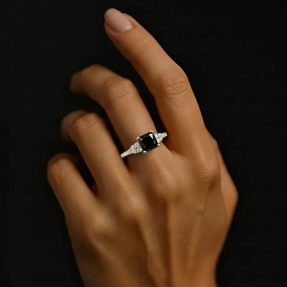 'Midnight Bloom' Ring